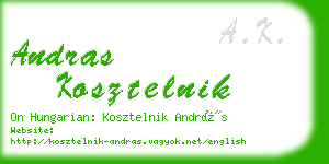 andras kosztelnik business card